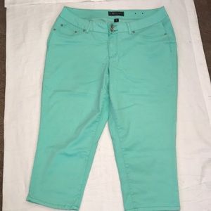 Teal Crop jeggings
